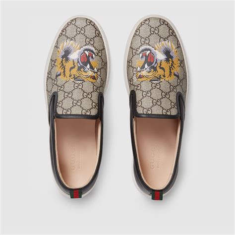 black gucci shoes with tiger|gucci tiger slip on.